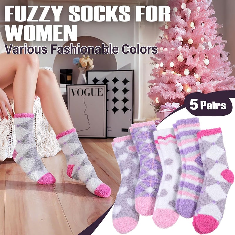 ANTSANG Womens Fuzzy Socks Fluffy Slipper Cozy Cabin Winter Soft Fleece Warm Comfy Thick Christmas Gift Socks - Image 3